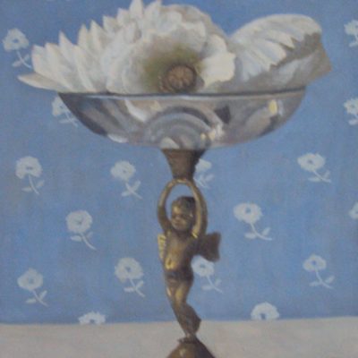 Olga Antonova vase with putto and flowers